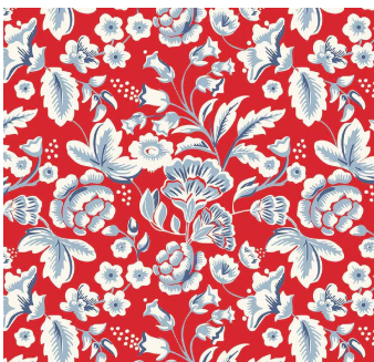 Freedom Garden- Main Floral Red