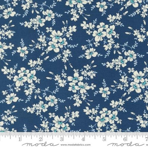 Time And Again Floral Feedsack Indigo