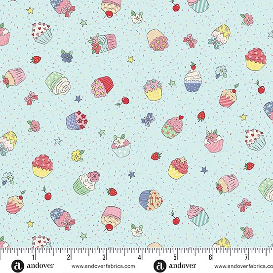 Afternoon Tea Cupcake Confetti Blue