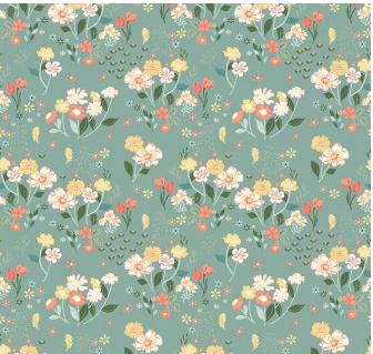 New Beginnings Floral Teal